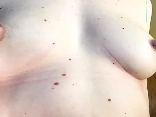 Cute unskilful webcam girl masturbating close up to the camera